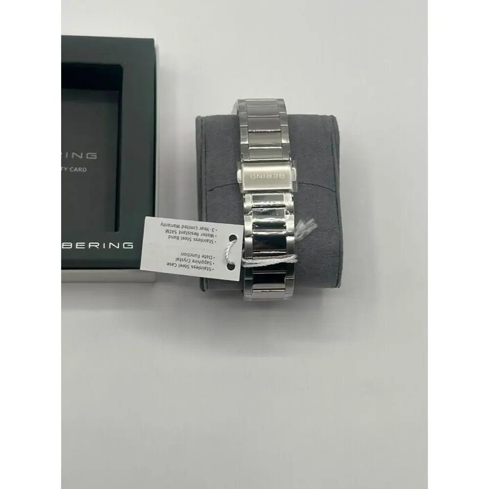 BERING Classic 17639-708 Men's Quartz Watch Green Dial Sapphire 40mm NEW